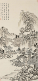 康健作品4《山林幽居图》139cmX70cm 2016年